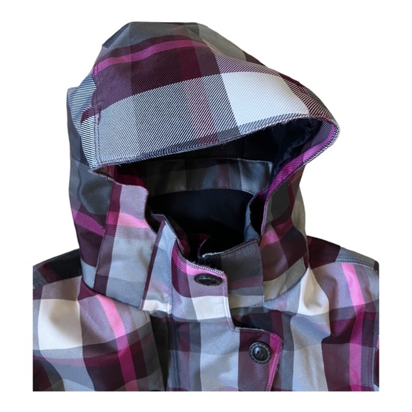 powder room Jackets & Coats Powder Room Snowjacket Pinkpurple Plaid Women Size Medium Poshmark